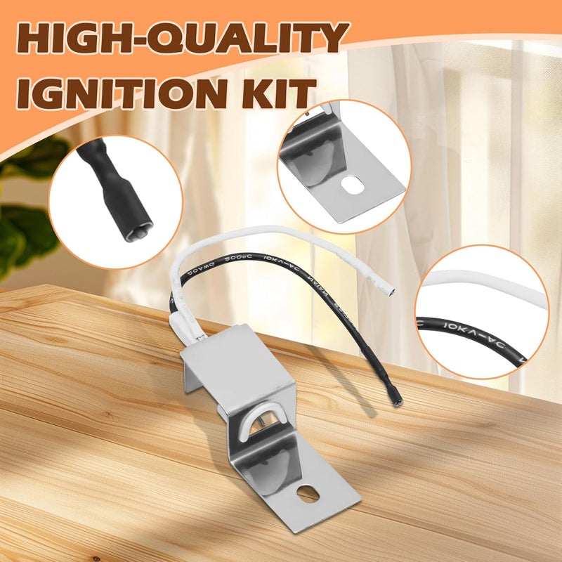 MOASKER Grill Igniter KIt 80475 for Weber Q120 Q220 Series Grills Electronic Igniter Replacement Parts, Grill Push Electric Button Starter Kit Replacement for Weber Baby Q Parts 516002 566002 566014 - Image 4
